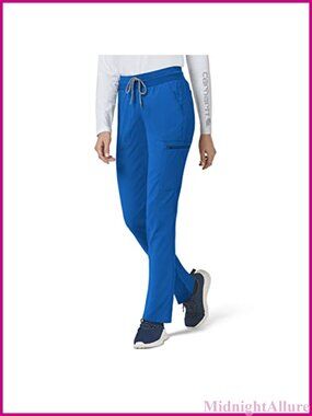 Womens Slim Leg Scrub Pants Water Repellent Stretch Medical Workwear